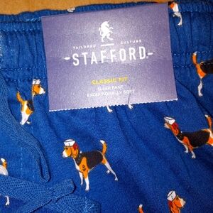 Men's Sleep Pants. Stafford. NWT. DOGS